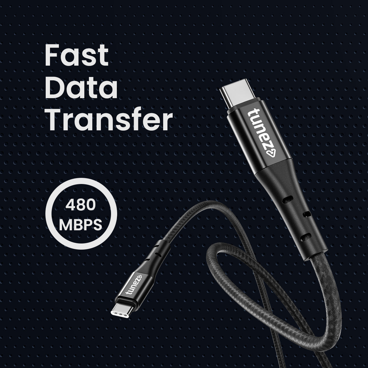Tunez CB-40 Fast Charging Type C Data Cable