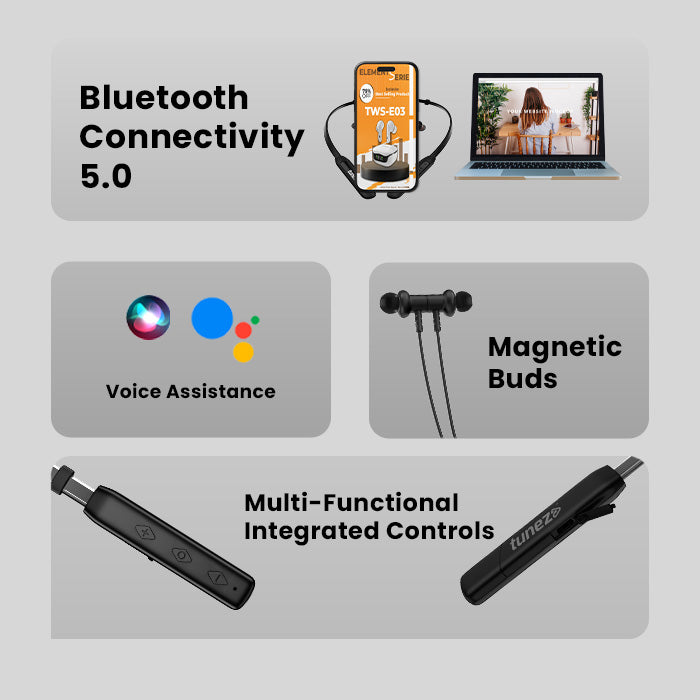 wireless neckband with magnetic buds