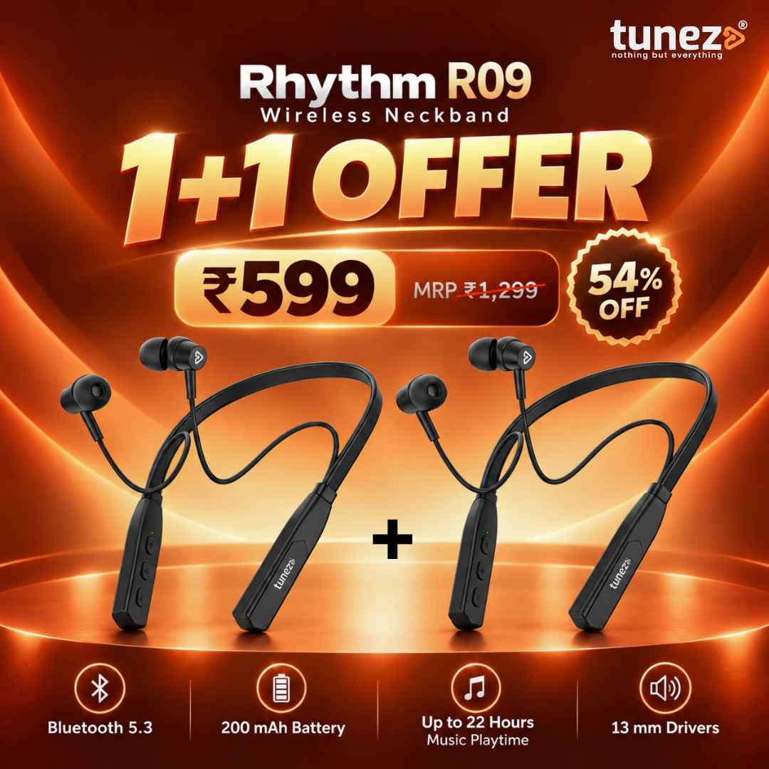 R09 Wireless Neckband – Buy 1 Get 1 Offer