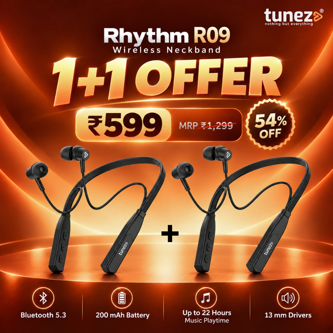 R09 Wireless Neckband – Buy 1 Get 1 Offer