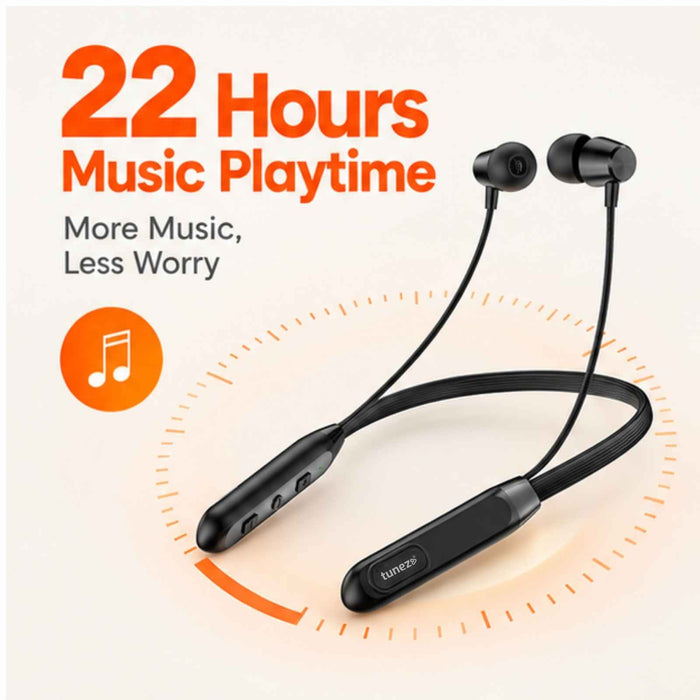 Tunez Rhythm R11 Wireless Neckband with 22H Playtime