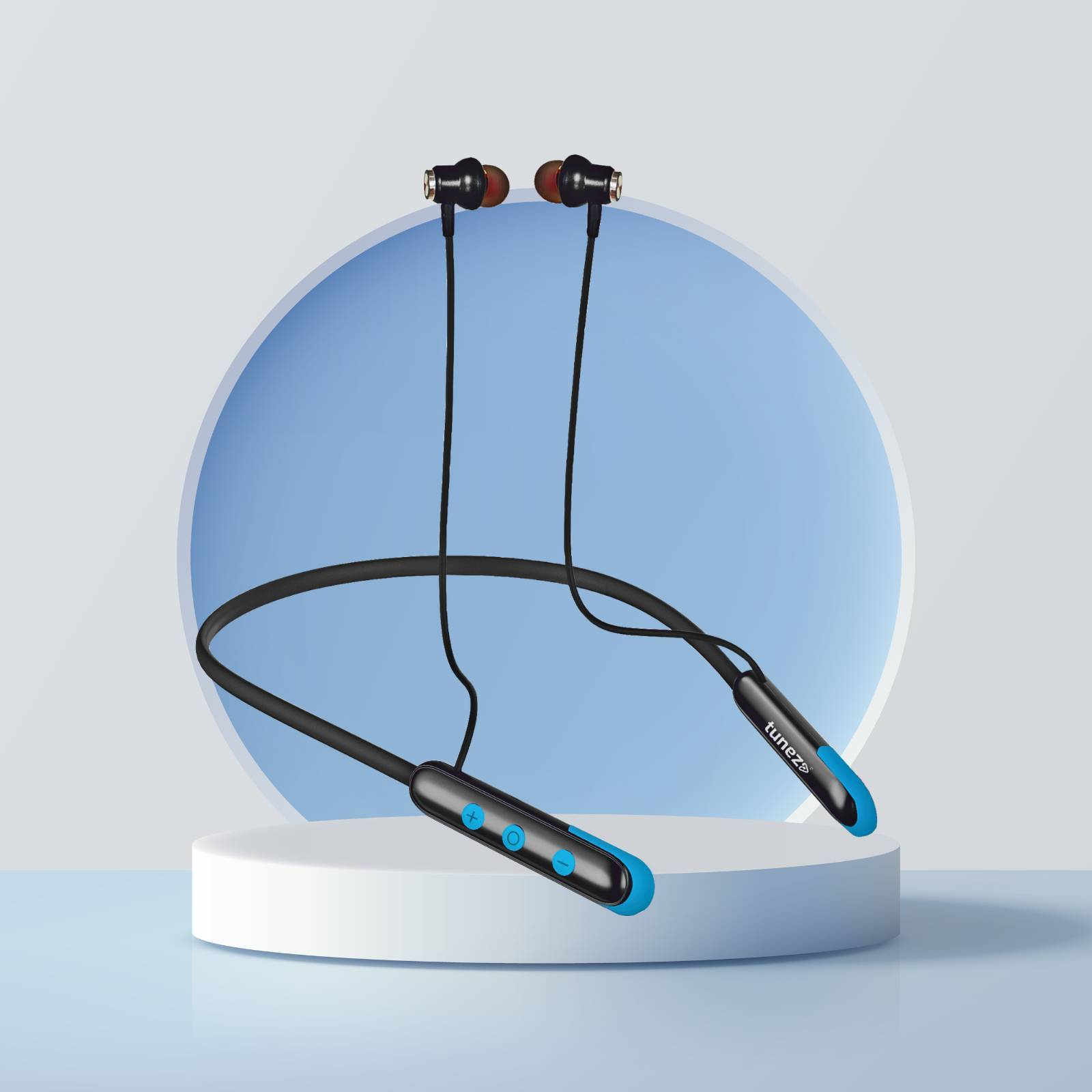 Tunez Rhythm R12 Wireless Neckband | 270mAh Battery, 300+ Hrs Standby