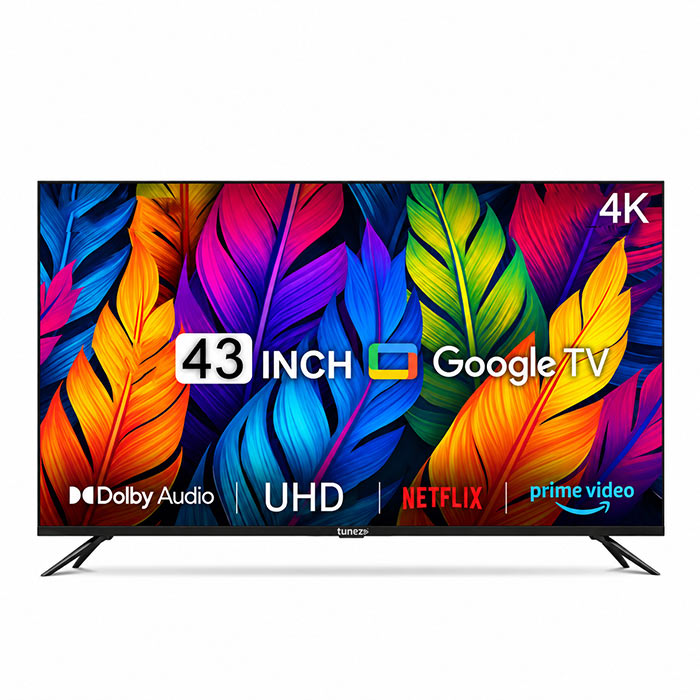Tunez 43 Inch (108 cm) 4K Slim Smart LED TV, Model TZ43G4K