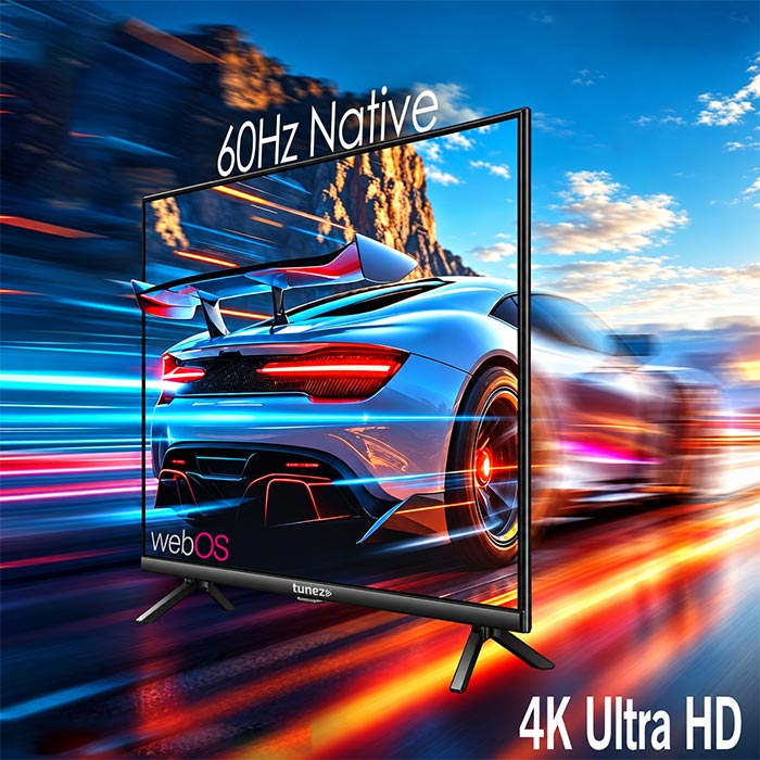 Tunez 55 Inch (139 cm) 4K Ultra HD Smart LED TV, Model TZ55W4K
