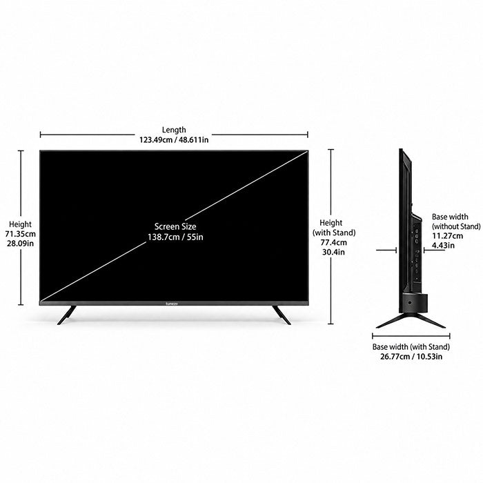Tunez 55 Inch (139 cm) 4K Ultra HD Smart LED TV, Model TZ55W4K