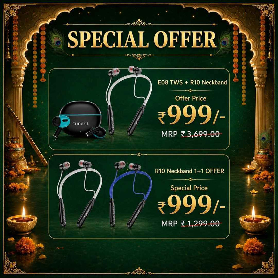 Krishna Janmashtami - E08 TWS + R10 Neckband & R10 1+1 ( Buy 1 Get 1)