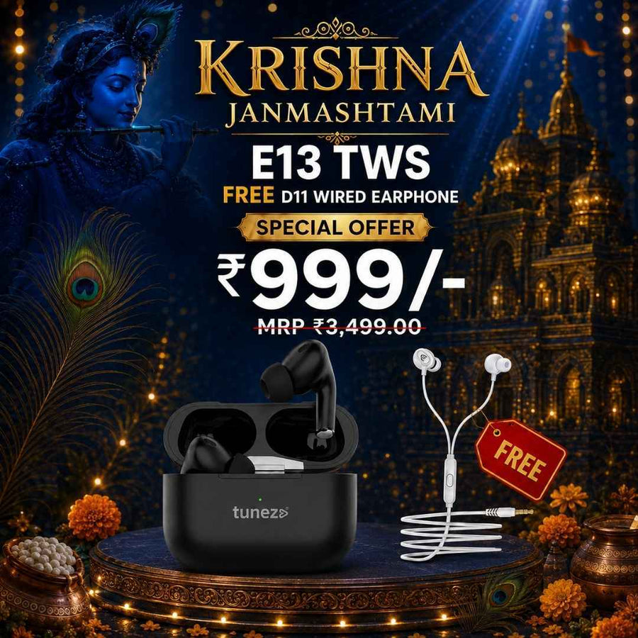 E13 TWS + D11 Wired Earphones FREE Combo