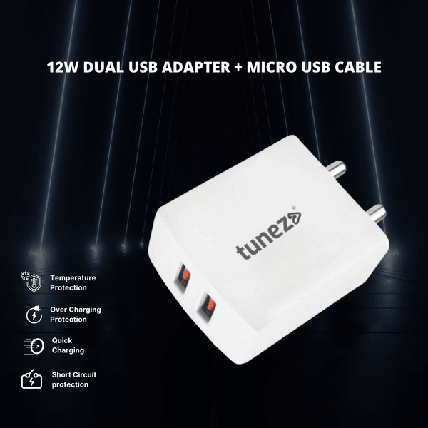 12W Dual USB Adapter