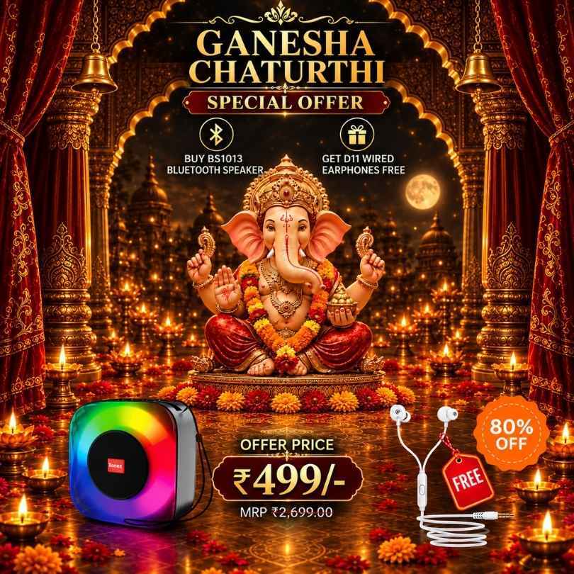 Buy BS1013 Bluetooth Speaker & Get D11 Wired Earphones FREE