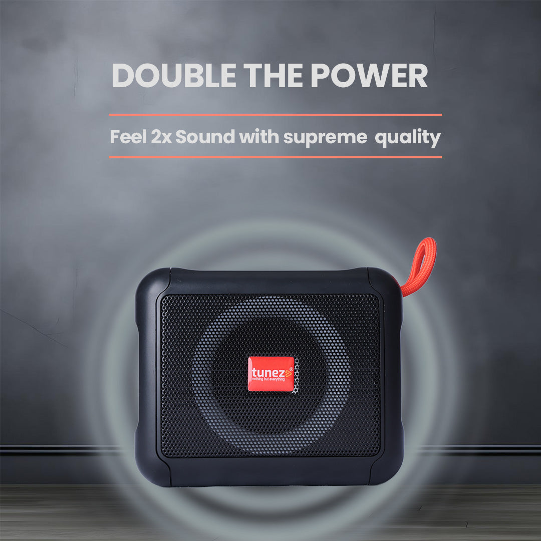 Tunez Buzz BS1015 Bluetooth Speakers | 5W Speaker, USB Support with Inbuilt Mobile Holder, Bluetooth Connectivity