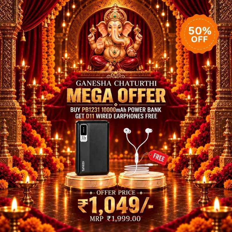 Buy PB1231 Power Bank & Get D11 Earphones FREE