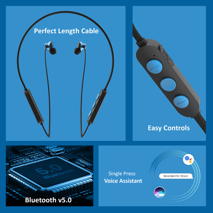 Tunez Rhythm R 30 Wireless Bluetooth Earphone -Neck Band - tunez