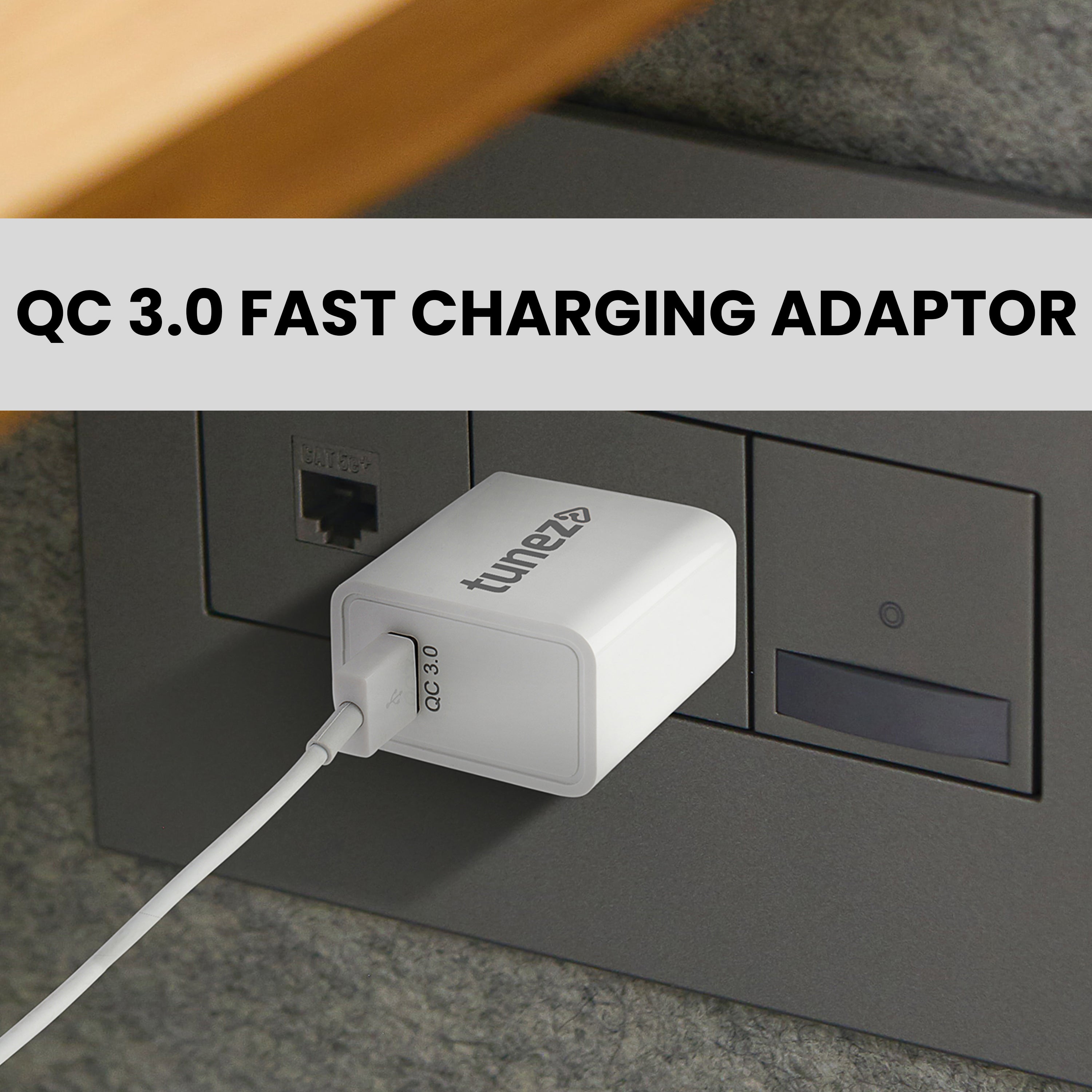 Tunez C30 22.5W QC 3.0 Fast Charging Adaptor - tunez