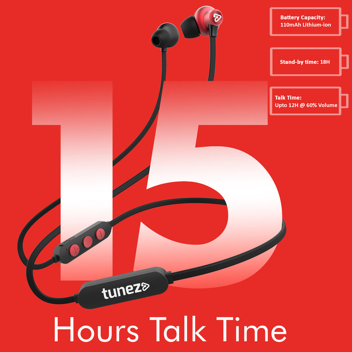 Tunez Rhythm R 30 Wireless Bluetooth Earphone -Neck Band - tunez
