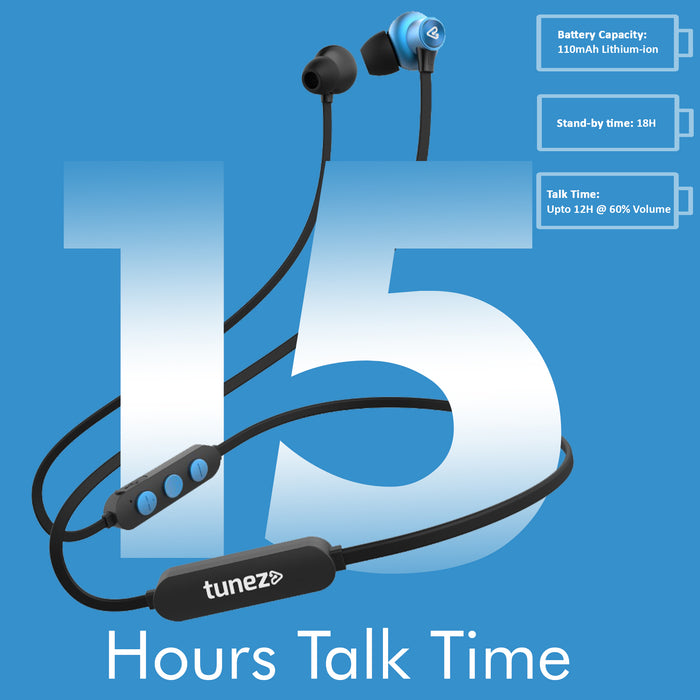 Tunez Rhythm R 30 Wireless Bluetooth Earphone -Neck Band - tunez