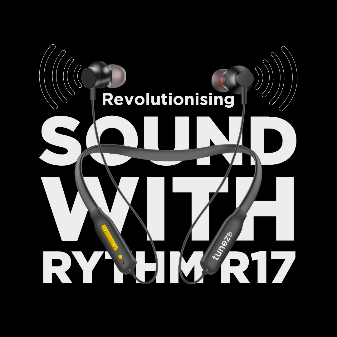 Tunez Rhythm R 17 Wireless Bluetooth Earphone - Neck Band - tunez